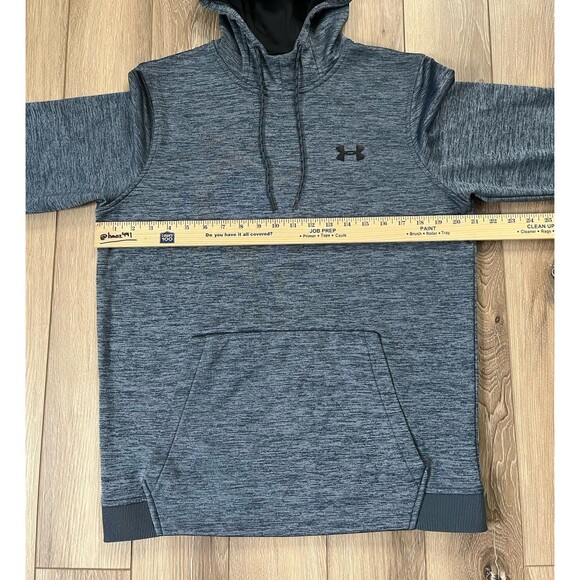 Under Armour Cold Gear Hoodie Mens Blue/Gray Size Medium Loose Fit Mock Neck - Picture 9 of 9